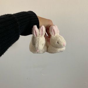 Ragtales Baby Infant Fifi White Bunny Booties